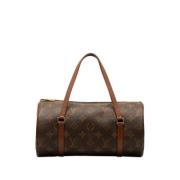 Pre-owned Canvas handbags Louis Vuitton Vintage , Brown , Dames