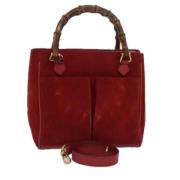 Pre-owned Suede handbags Gucci Vintage , Red , Dames