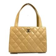 Pre-owned Leather chanel-bags Chanel Vintage , Brown , Dames