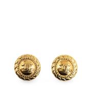 Pre-owned Yellow Gold earrings Chanel Vintage , Yellow , Dames