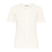 Snow White Gebreide Blouse Cream , White , Dames