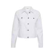 Denim Jack Cream , White , Dames