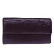 Pre-owned Leather wallets Louis Vuitton Vintage , Purple , Dames