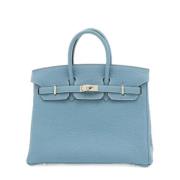 Pre-owned Leather handbags Hermès Vintage , Blue , Dames