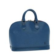 Pre-owned Leather handbags Louis Vuitton Vintage , Blue , Dames