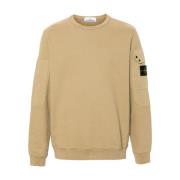 Beige Trui met Klepzak Stone Island , Beige , Heren