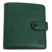 Pre-owned Leather wallets Louis Vuitton Vintage , Green , Dames