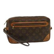 Pre-owned Canvas clutches Louis Vuitton Vintage , Brown , Dames