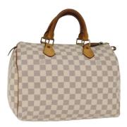 Pre-owned Canvas handbags Louis Vuitton Vintage , White , Dames