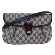 Pre-owned Leather clutches Gucci Vintage , Gray , Dames