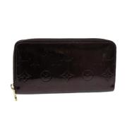 Pre-owned Leather wallets Louis Vuitton Vintage , Purple , Dames