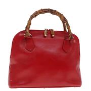 Pre-owned Leather handbags Gucci Vintage , Red , Dames