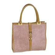 Pre-owned Suede handbags Gucci Vintage , Pink , Dames