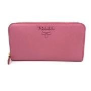 Pre-owned Leather wallets Prada Vintage , Pink , Dames