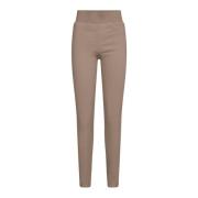 Slim-fit Trousers Freequent , Brown , Dames