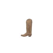 Ruffle High Shaft Women Cowgirl Laarzen Bootstock , Beige , Dames