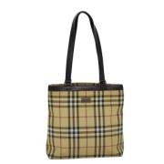 Pre-owned Canvas handbags Burberry Vintage , Beige , Dames