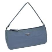 Pre-owned Nylon pouches Prada Vintage , Blue , Dames