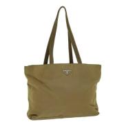 Pre-owned Nylon totes Prada Vintage , Beige , Dames