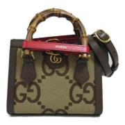 Pre-owned Canvas gucci-bags Gucci Vintage , Green , Dames