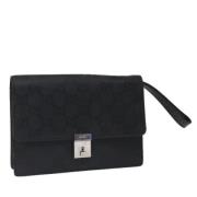 Pre-owned Nylon clutches Gucci Vintage , Black , Dames