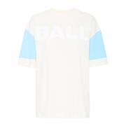 Sporty Tee Bluser Off White Ball , White , Dames