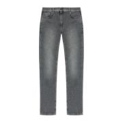 Jeans met toelopende pijpen Versace , Gray , Heren