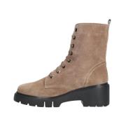 Taupe Suède Veterboots Jriso Unisa , Beige , Dames