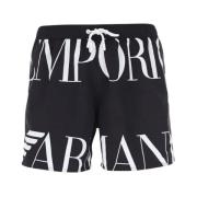 Zwemkleding Boxer Mare Zwart Macro Logo Emporio Armani , Black , Heren