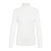 Astrid Roll Neck Trui Kaffe , White , Dames