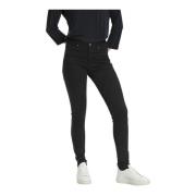 Slim-Fit Jeans in Klassiek Zwart Kaffe , Black , Dames