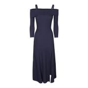 Blauwe Jurk voor Dames Aw23 Ganni , Blue , Dames