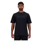 Hiper Density Grafisch T-shirt New Balance , Black , Heren