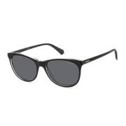 Cat-eye zonnebril Gepolariseerd Donkergrijs Polaroid , Black , Dames