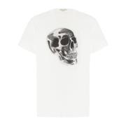 Casual Katoenen T-Shirt Alexander McQueen , White , Heren