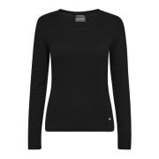 Rib Tee Top Zwart MOS Mosh , Black , Dames