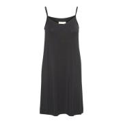 Zwarte Basis Slip Jurk Liliw InWear , Black , Dames