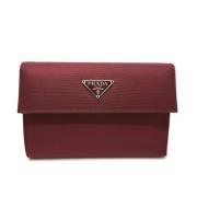 Pre-owned Leather wallets Prada Vintage , Red , Dames