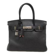 Pre-owned Leather handbags Hermès Vintage , Black , Dames