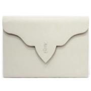 Pre-owned Fabric clutches Yves Saint Laurent Vintage , White , Dames