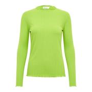 Licht Limegroene Longsleeve Karen by Simonsen , Green , Dames