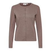 Eenvoudige Cardigan met Knoopsluiting Saint Tropez , Brown , Dames