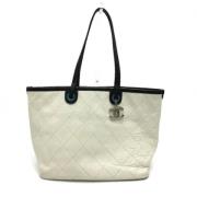 Pre-owned Leather chanel-bags Chanel Vintage , White , Dames