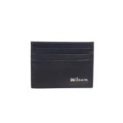 Leren Creditcardhouder Kiton , Black , Heren