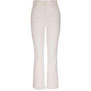 High Rise Flare Jeans Mother , Beige , Dames