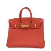 Pre-owned Leather handbags Hermès Vintage , Red , Dames