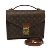 Pre-owned Canvas handbags Louis Vuitton Vintage , Brown , Dames