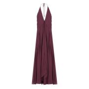 Paarse Chiffon V-Hals Jurk Rotate Birger Christensen , Purple , Dames