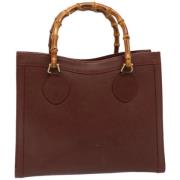 Pre-owned Leather totes Gucci Vintage , Brown , Dames