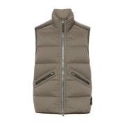 Groene Gewatteerde Vest met Mock Hals Stone Island , Green , Heren